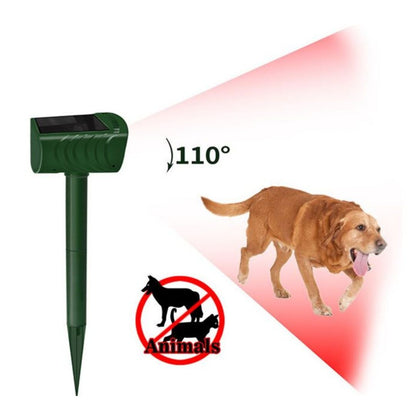 Classic Solar Powered Animal Repeller - PIR Sensor, Ultrasonic & Flashing Light Deterrent for Cats, Dogs, and Birds - Image 5
