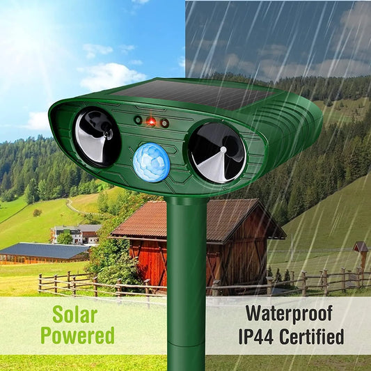 Model 704 Solar Powered Animal Repeller - High-Performance Ultrasonic & Optical Deterrent for Yard Protection - Image 3