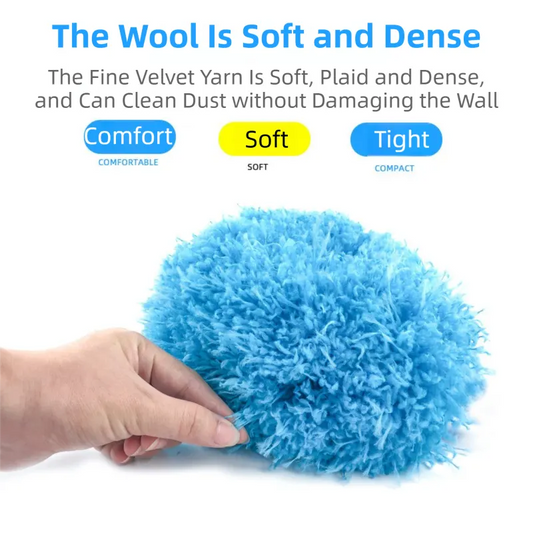 2-Pack Orange Telescopic Electrostatic Duster with 360° Hollow Ring Design - Fan Blade Cleaner, High Reach Dust Removal, Multi-Purpose - Image 4