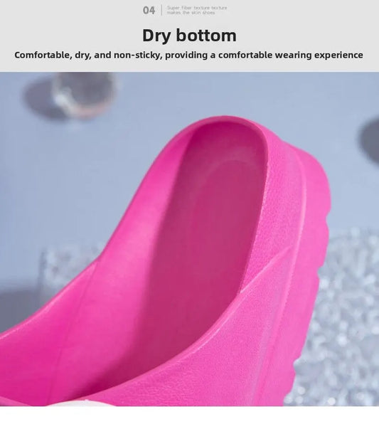 #39 Pink Thick Sole Buckle Slide Sandals(Fits Foot L 23 CM) - EVA Comfortable & Non-Slip Birkenstock Style Sandals for Casual Wear - Image 4