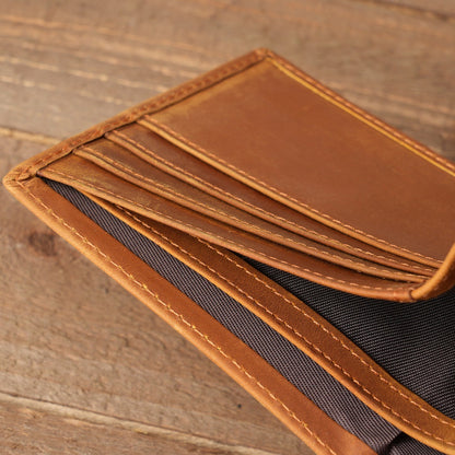 Style 2 Genuine Cowhide Leather Wallet - RFID Protection, VH2104 Mom to Son Gift with To My Son Embossed Message - Image 4