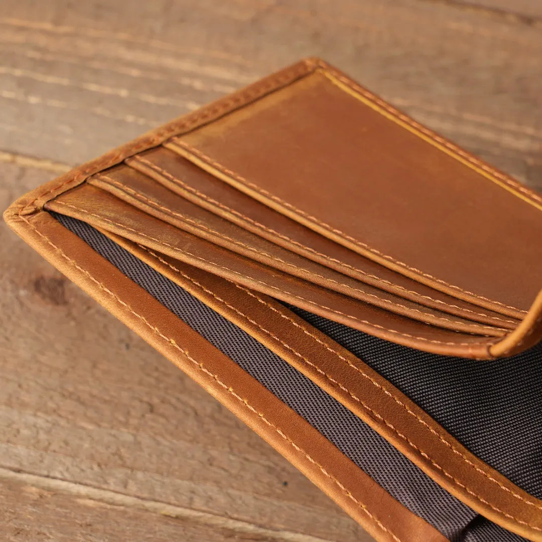 Style 2 Genuine Cowhide Leather Wallet - RFID Protection, VH2104 Mom to Son Gift with To My Son Embossed Message - Image 4