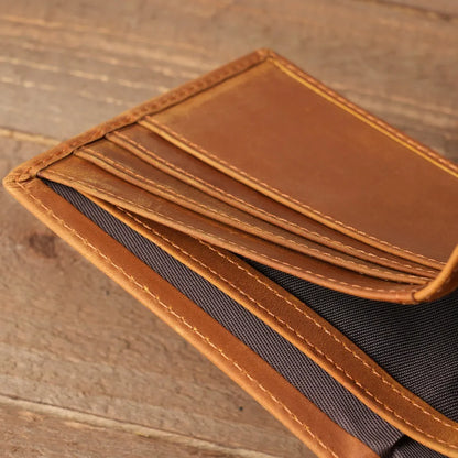 Style 2 Genuine Cowhide Leather Wallet - RFID Protection, VH2104 Mom to Son Gift with To My Son Embossed Message - Image 4