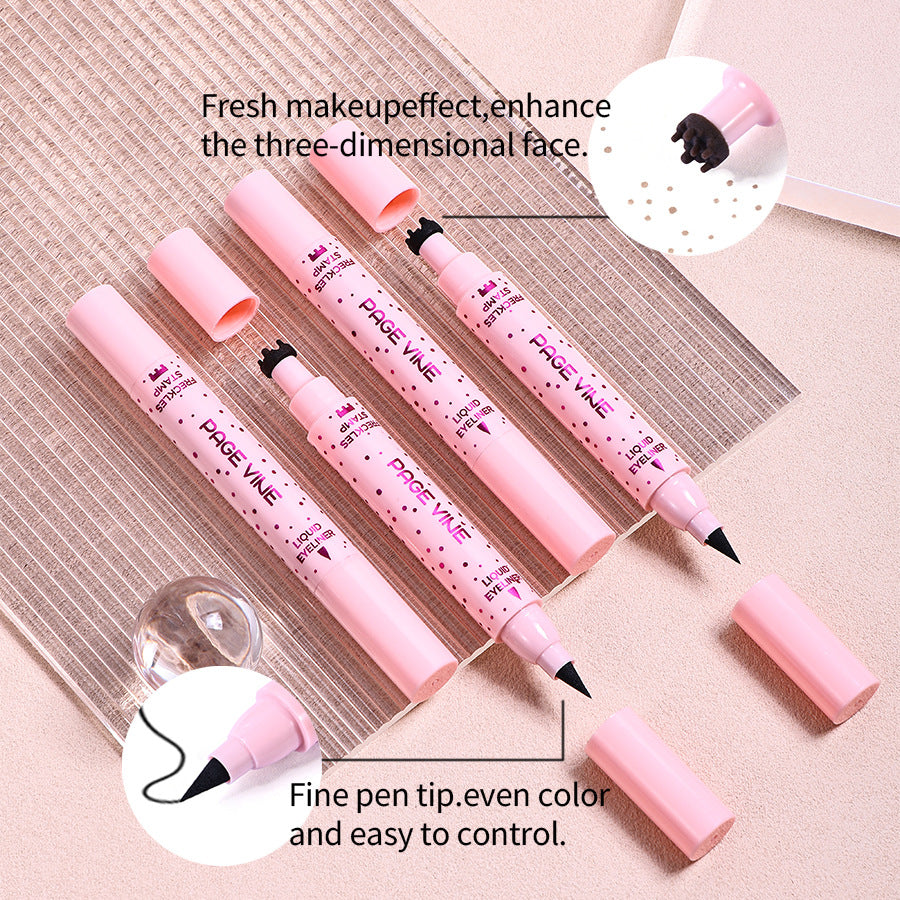 2-Pack #01 Light 2-in-1 Double-Headed Freckle Pen & Eyeliner - Natural & Long-Lasting, Easy Coloring for Sun-Kissed Look - Image 4