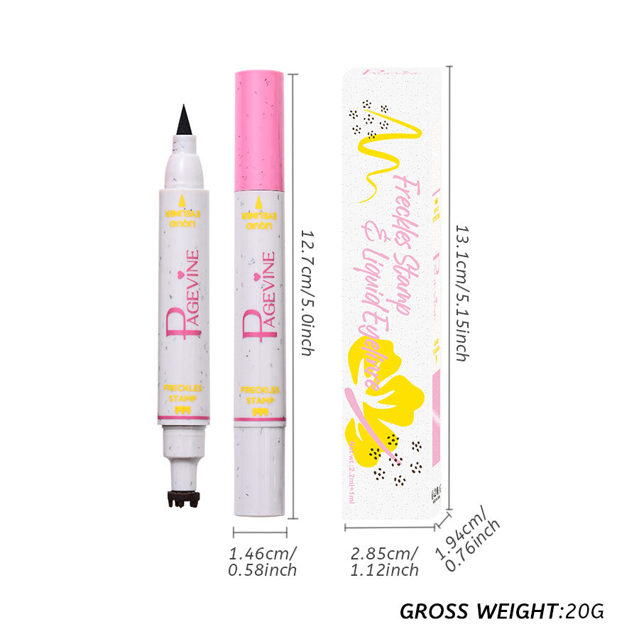 2-Pack #01 Light 2-in-1 Double-Headed Freckle Pen & Eyeliner - Natural & Long-Lasting, Easy Coloring for Sun-Kissed Look - Image 7
