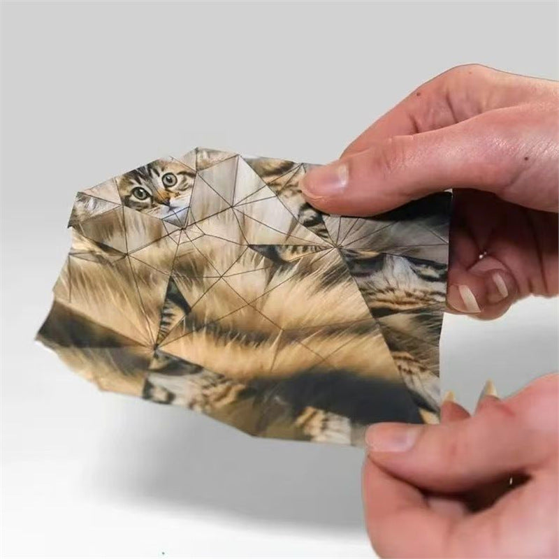 DIY Geometric Origami Kit for Kids Total 100 Sheets - Semi-Finished Cat and Dog Folding Craft - Image 4