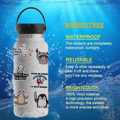300 Pcs Prank Meme Graffiti Stickers Pack - Waterproof PVC Personalized Decals for Laptop, Luggage, Water Bottle DIY Decoration - Image 5