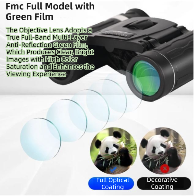 500x25 High Power HD Binoculars - Portable Concert Telescope with Phone Photography Capability, FMC Coated Optics - Image 3