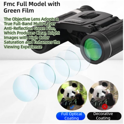 500x25 High Power HD Binoculars - Portable Concert Telescope with Phone Photography Capability, FMC Coated Optics - Image 3
