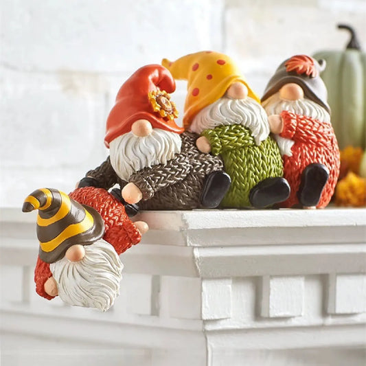 Resin Gnome Santa Figurines - Creative Miniature Desktop Ornaments and Garden Decor Craft - Image 2