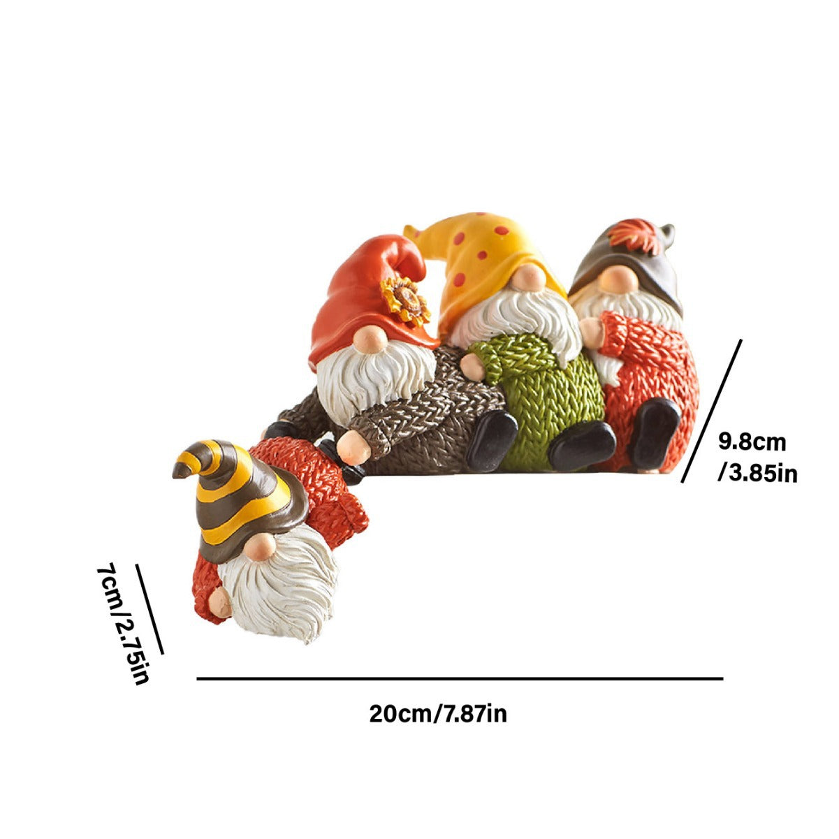 Resin Gnome Santa Figurines - Creative Miniature Desktop Ornaments and Garden Decor Craft - Image 4