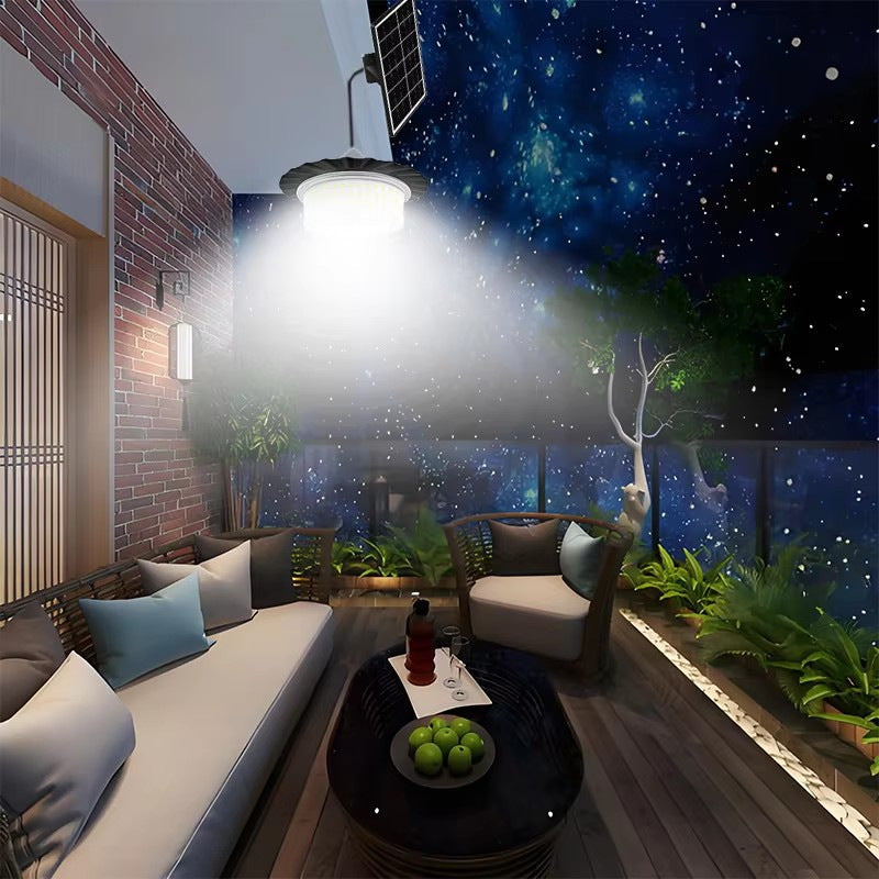 244 LED Solar Motion Sensor Pendant Light - IP65 Waterproof Barn/Patio Light with 4 Remote Modes and High Lumen Output - Image 2