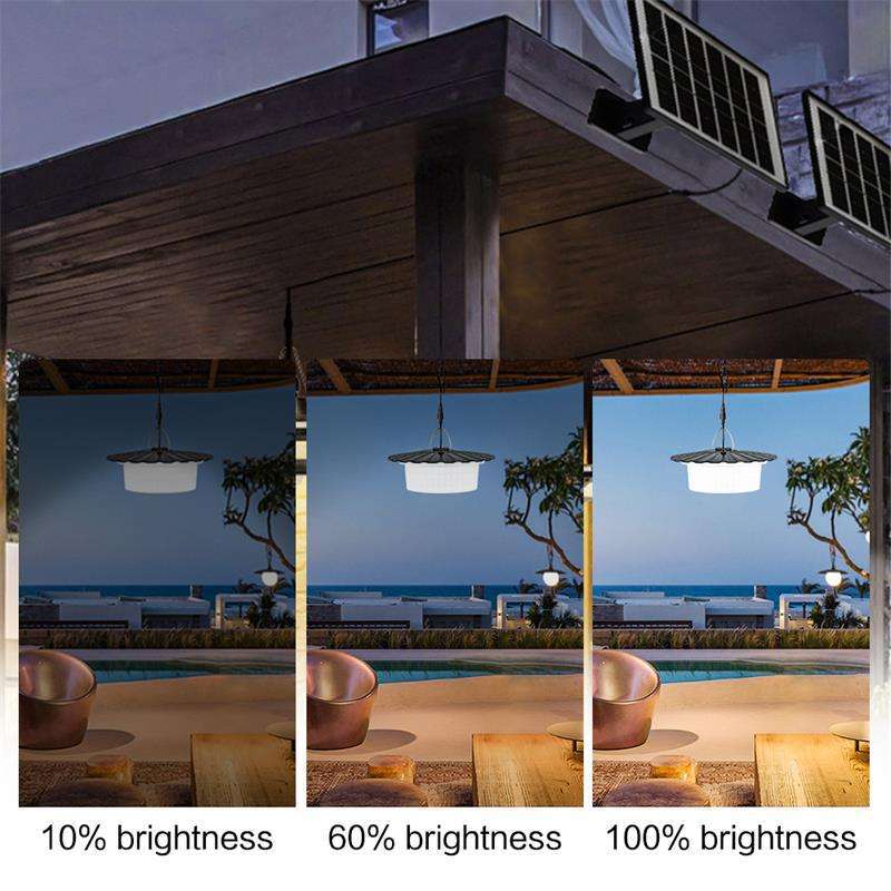 244 LED Solar Motion Sensor Pendant Light - IP65 Waterproof Barn/Patio Light with 4 Remote Modes and High Lumen Output - Image 5
