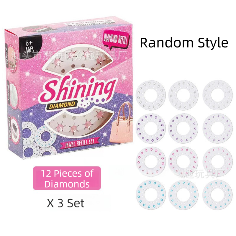 Bling Bling Gem Stamper and Hair Decorating Toy Set(1 Stamper + 36 Gem Sheets) - DIY Hair, Fashion, and Accessory Decoration Kit for Girls - Image 3