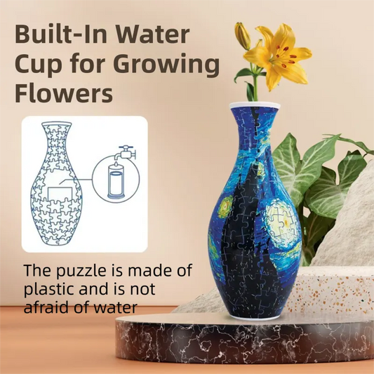 160 PCS Hummingbird 3D Puzzle Vase - DIY Interlocking Flower Vase Kit, Home Decorative and Toy Gift for Mom - Image 3