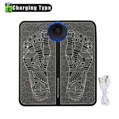 EMS Foot Massager Mat - Pulse Device for Foot Reflexology, Deep Tissue Massage, and Acupressure Stimulation