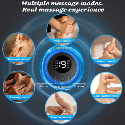 EMS Foot Massager Mat With Neck Patch + 4 Adhesive Pads + Remote Control  - Pulse Device for Foot Reflexology, Deep Tissue Massage and Acupressure Stimulation - Image 5