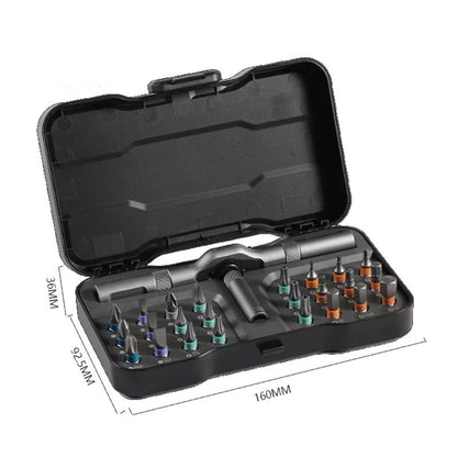 24-in-1 Ratchet Screwdriver Tool Set - Multifunctional S2 Steel Bit Combination Kit with Wrench Function for Home and Workshop Use - Image 3