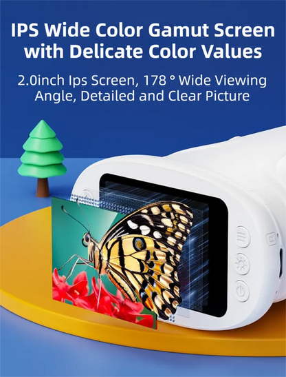 Purple Kids Handheld Digital Microscope - 2.4-inch HD Portable Magnifier with 1000x Magnification, 2MP Camera, and Built-in Storage & LED - Image 2
