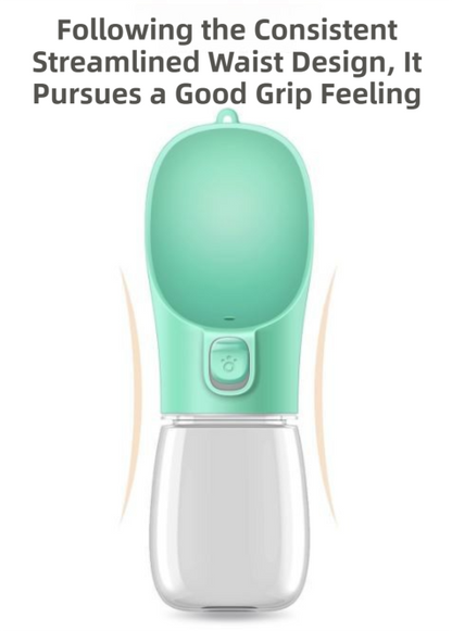 Green Portable Dog Water Bottle and Drink Feeder - 550ml Pet Travel Water Cup for Walking, Hiking & Outdoor Use (High-Temperature Resistant) - Image 8