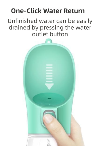 Pink Portable Dog Water Bottle and Drink Feeder - 550ml Pet Travel Water Cup for Walking, Hiking & Outdoor Use (High-Temperature Resistant) - Image 7