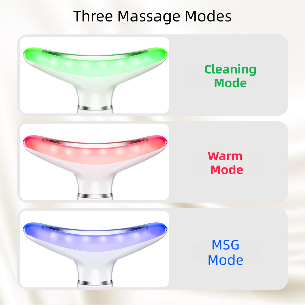 Pink Color Light Therapy Beauty Tool and Neck Massager -  Essence Infusion Device for Lifting, Firming, Hydration & Skin Rejuvenation - Image 3