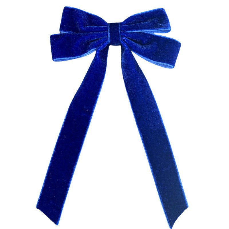 Luxury Velvet Bow Hair Clip Set (10 Pcs) - Simple Fashion Accessory for Princess Outfits and Party Decoration - Image 3