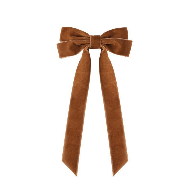 Luxury Velvet Bow Hair Clip Set (10 Pcs) - Simple Fashion Accessory for Princess Outfits and Party Decoration - Image 4