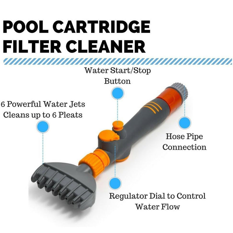 Handheld Pool Filter Cartridge Cleaning Brush - Essential Cleaning Accessory for Swimming Pools and Spas (Durable Plastic) - Image 2