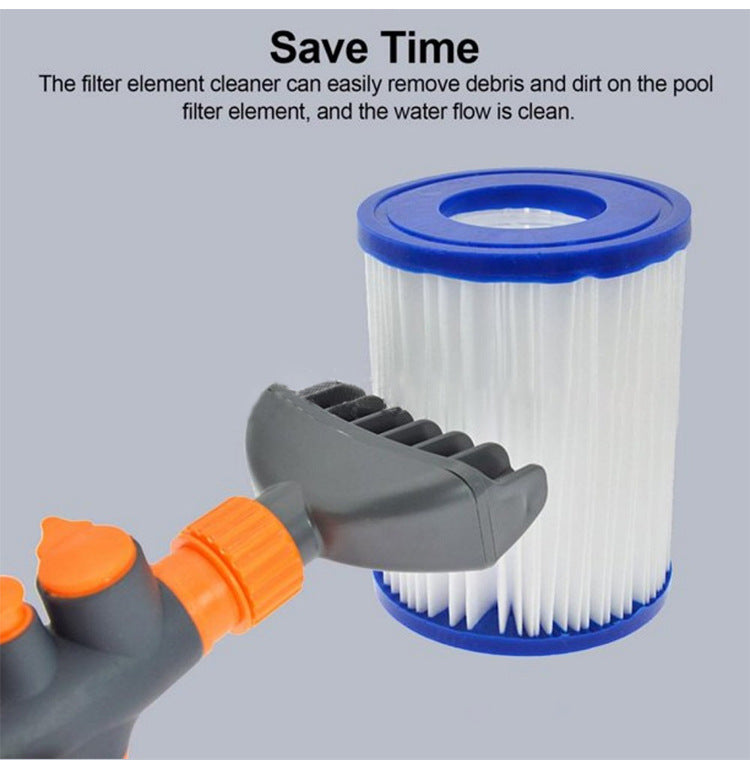Handheld Pool Filter Cartridge Cleaning Brush - Essential Cleaning Accessory for Swimming Pools and Spas (Durable Plastic) - Image 3