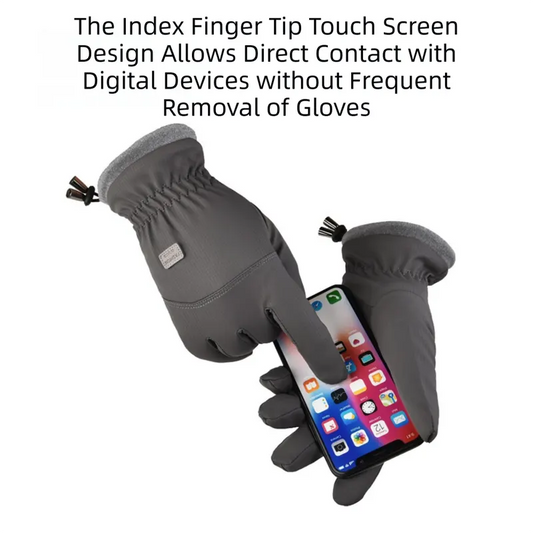 2-Pair Black Thermal Winter Gloves for Men and Women - Waterproof Windproof & Touchscreen Compatible Gloves for Skiing, Cycling & Winter Travel(M Size) - Image 2