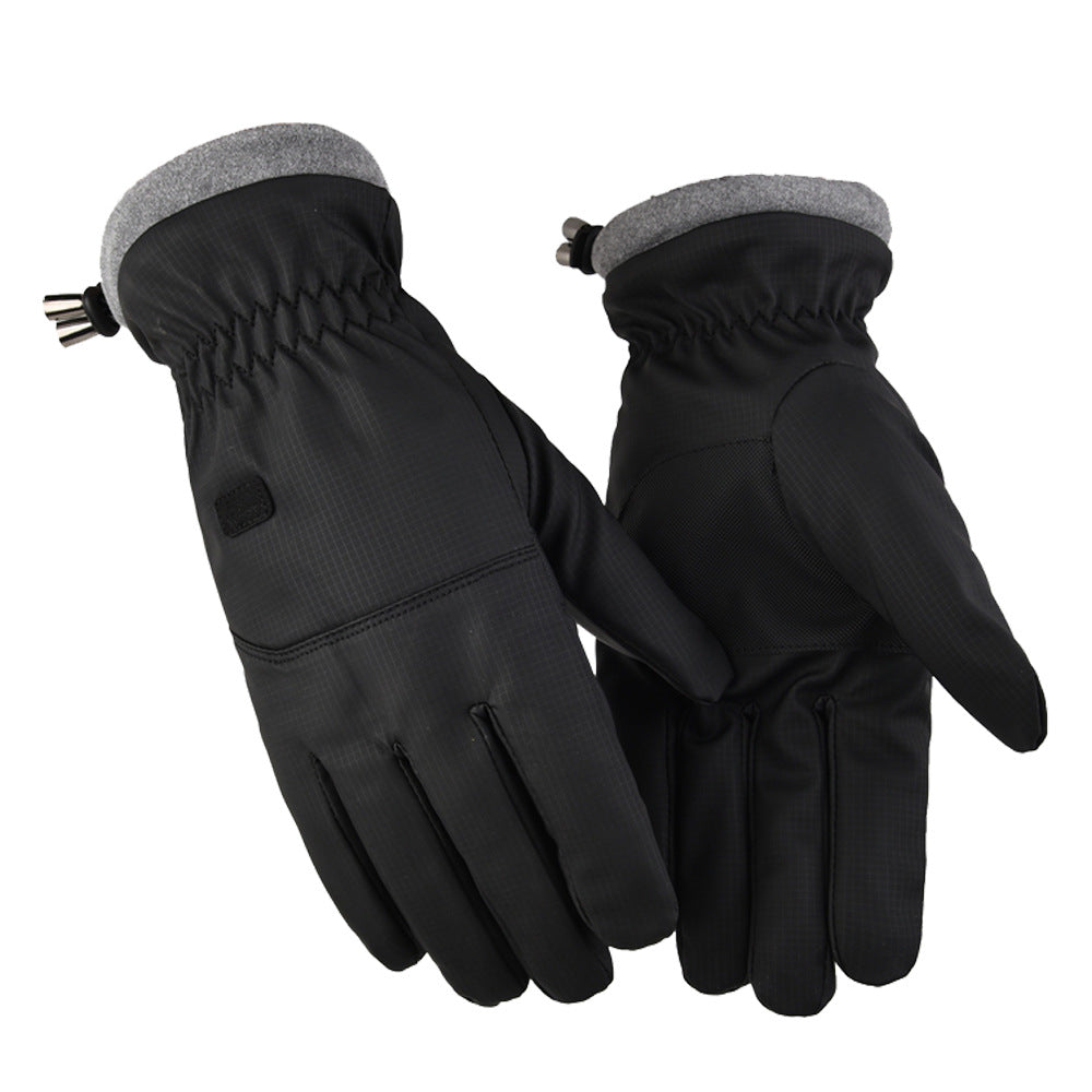 2-Pair Black Thermal Winter Gloves for Men and Women - Waterproof Windproof & Touchscreen Compatible Gloves for Skiing, Cycling & Winter Travel(L Size)