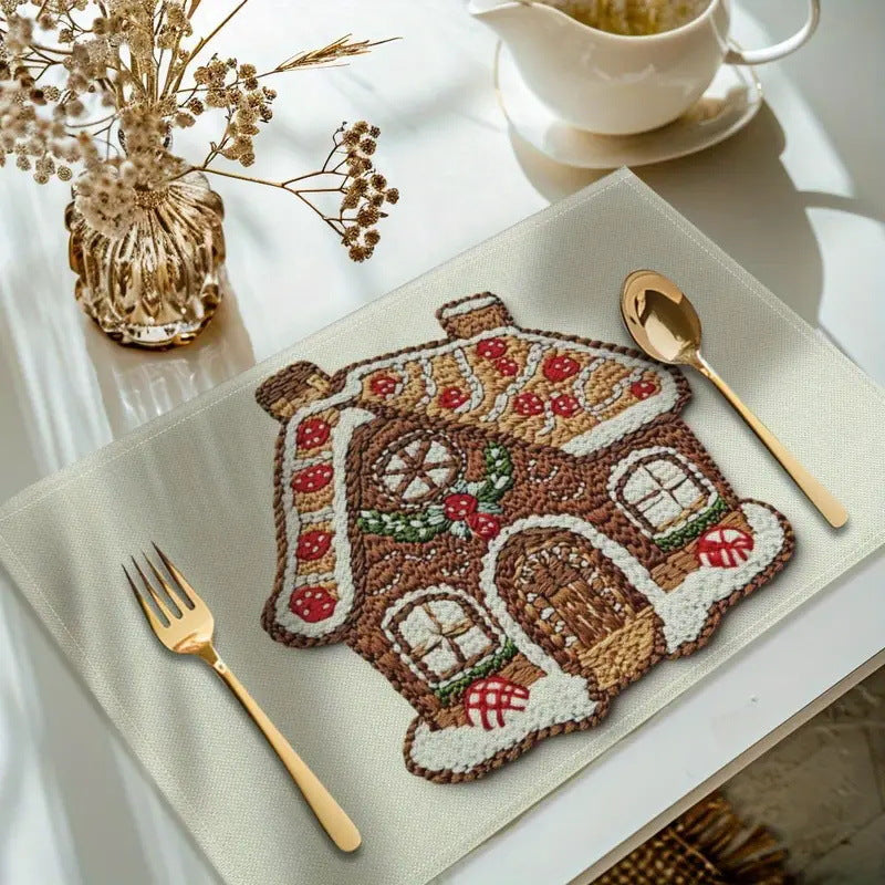 4-Pack Festive Printed Insulated Placemat for Australian Summer Holidays - Style 2 Seasonal Designs for Boxing Day and New Year Celebrations - Image 2