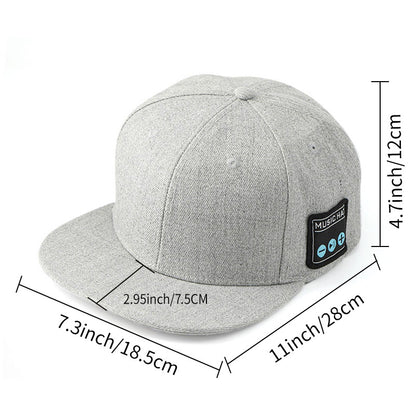 Dark Grey Bluetooth 5.4 Music Adjustable Sun Hat - Wireless Audio Speaker Cotton Cap for Sports, Golf, and Outdoor Activities - Image 2