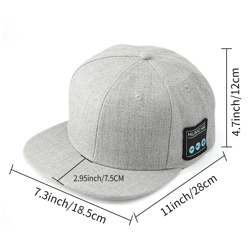 Light Grey Bluetooth 5.4 Music Adjustable Sun Hat - Wireless Audio Speaker Cotton Cap for Sports, Golf, and Outdoor Activities - Image 2