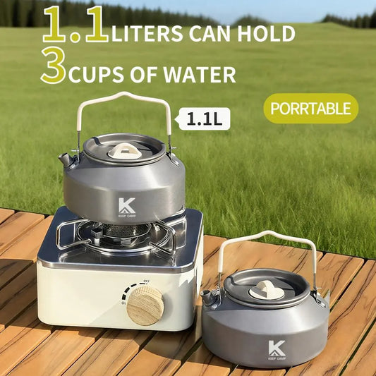 Portable & Foldable Outdoor Cookware Set - Lightweight Camping Pot, Pan, Kettle & Tableware for Hiking, Backpacking, and Travel - Image 5