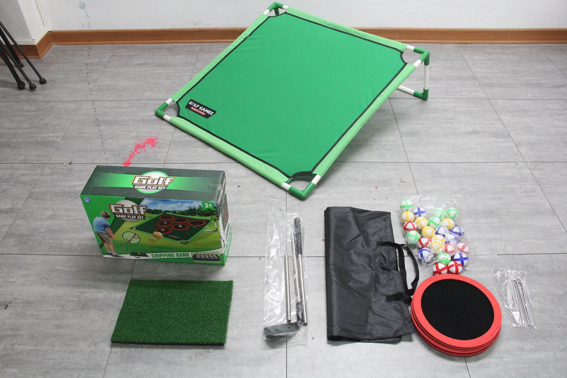 Indoor/Outdoor Golf Hitting Target Game Mat with Stand & Storage Bag - Family Fun Interactive Sports Toy and Practice Aid - Image 2