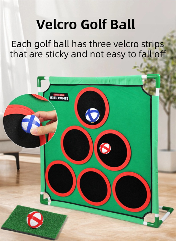 Indoor/Outdoor Golf Hitting Target Game Mat with Stand & Storage Bag - Family Fun Interactive Sports Toy and Practice Aid - Image 6