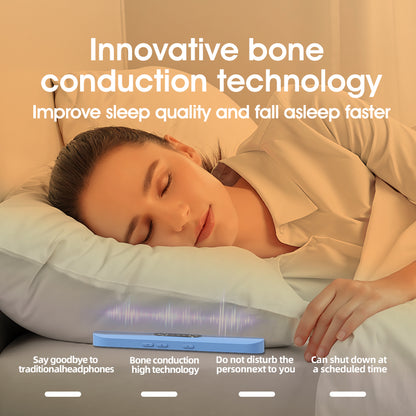 White SMB-07 Bone Conduction Under-Pillow Speaker -  Bluetooth 5.4 Ultra-Thin Sleep Aid Sound Bar with Dual Speaker Resonance & 36 Built-in White Noise Tracks - Image 3