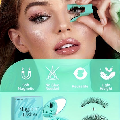 3-Set of 3D Magnetic Eyelash & Applicator (ZP02 4-Piece/Set) - Reusable, Glue-Free, Professional Makeup Tool, Alcohol-Free & Odorless - Image 3