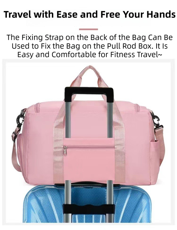 Green Lightweight & Waterproof Sports Gym Bag with Separate Shoe Compartment, Adjustable Strap and Multiple Pockets - Large-Capacity Travel Duffel for Workout, Business & Getaways - Image 5