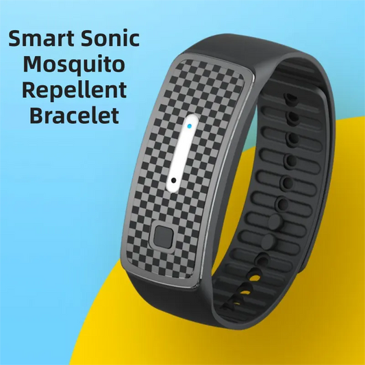 2-Pack Black Portable Ultrasonic Mosquito Repellent Bracelet - Watch Style Insect Repeller, Pure Physical Protection USB Rechargeable - Image 2