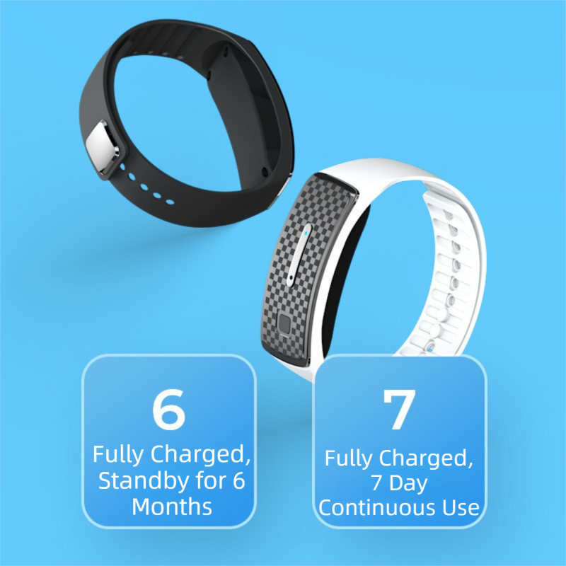 2-Pack Black Portable Ultrasonic Mosquito Repellent Bracelet - Watch Style Insect Repeller, Pure Physical Protection USB Rechargeable - Image 3