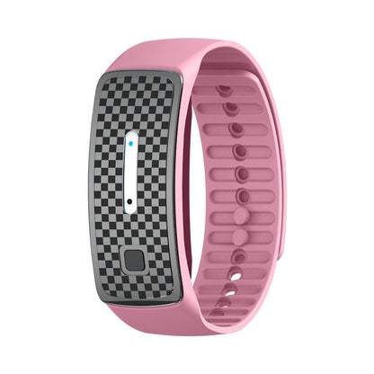 2-Pack Pink Portable Ultrasonic Mosquito Repellent Bracelet - Watch Style Insect Repeller, Pure Physical Protection USB Rechargeable