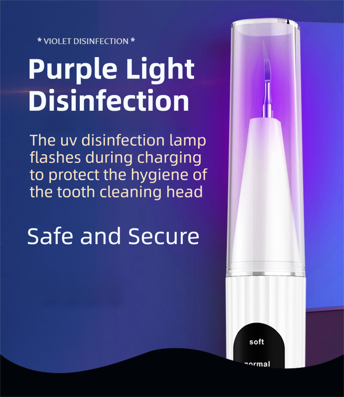 Professional Waterproof Ultrasonic Pet Tooth Cleaner - Dog Cat Painless Calculus and Stain Remover Kit with 4 Cleaning Heads, LED, UV Disinfection, Oral Mirror & Dental Floss - Image 4