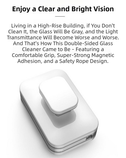 One Pair Magnetic Double-Sided Window Cleaner for 3-10mm Glass - Professional Glass Scrubber with 8X Strong Suction Power & Safety Rope - Image 2