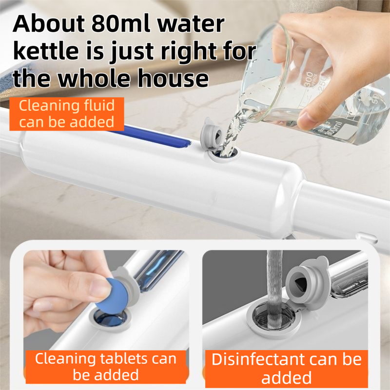 3-in-1 Spray Window Squeegee with 35cm Clean-Panel & 115cm Extension Pole - Multi-functional Spray, Scrub & Squeegee Tool with 3 Microfiber Cloths - Image 5