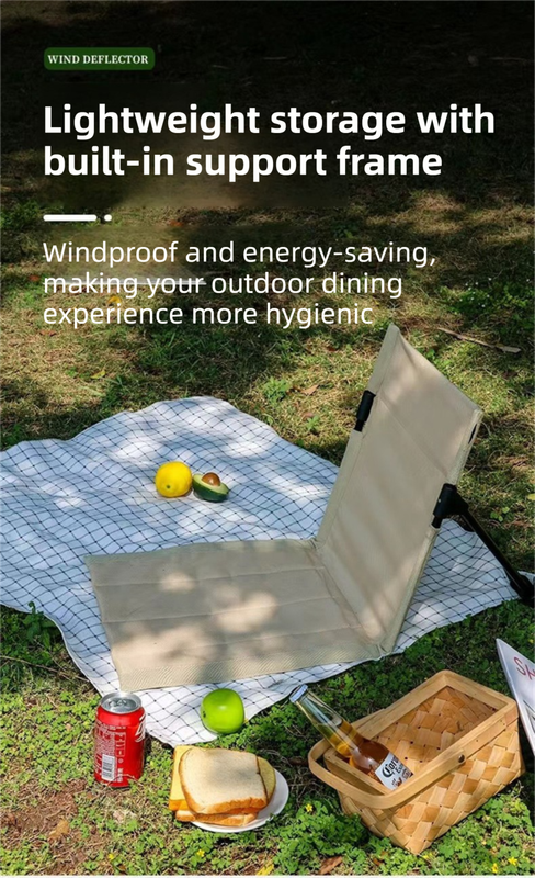 Brown Portable Folding Camping Chair with Backrest & Storage-Bag - Ultra-Light Aluminum Alloy Lawn Chair, Beach & Balcony Travel Seating - Image 2