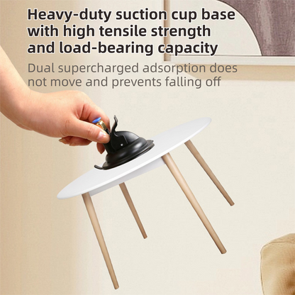 Interactive Self-Play Cat Wand with Suction Base, Feather & Bell - Automatic Bouncing Teaser(Black) - Image 3