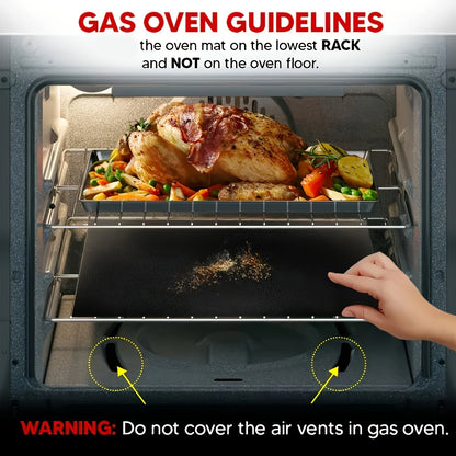 2-Pack 33x40cm Reusable Drip Guard for Ovens, Grills & Microwaves - High-Temperature Resistant Fiberglass Baking Sheet, Heavy Duty & Easy Clean - Image 5